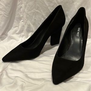 Nine West black Suede heels women’s 10